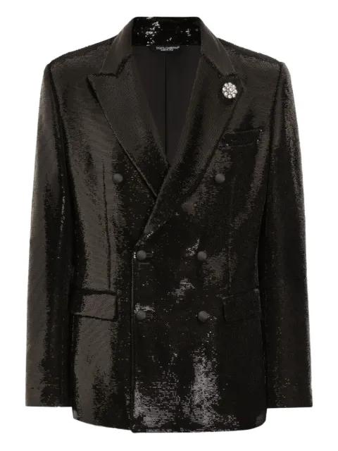 sequin-embellished double-breasted blazer by DOLCE&GABBANA
