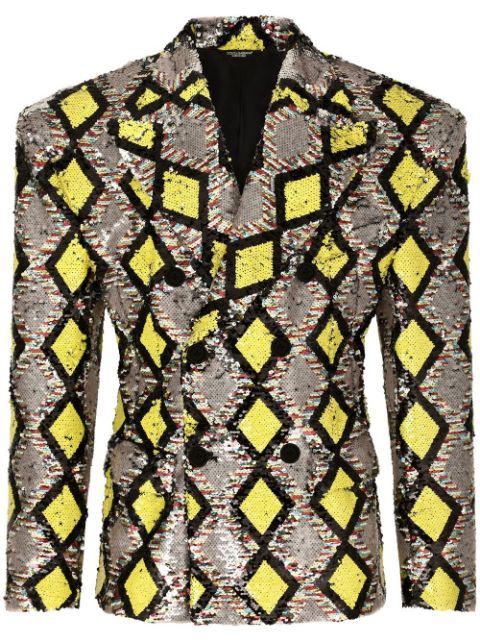 sequin-embellished double-breasted blazer by DOLCE&GABBANA