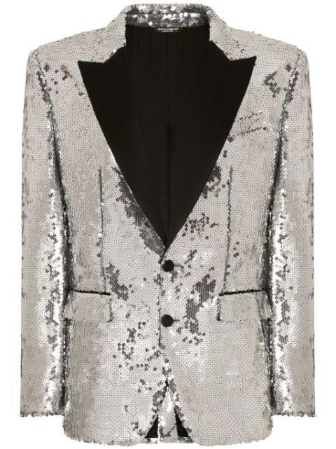 sequin-embellished tuxedo jacket by DOLCE&GABBANA
