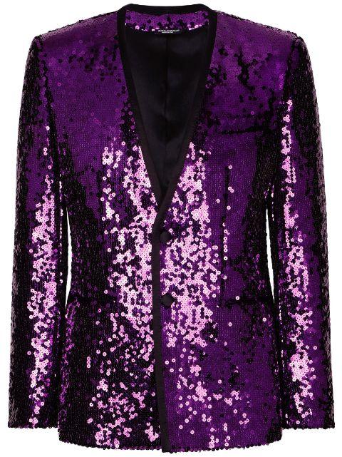 sequined single-breasted blazer by DOLCE&GABBANA