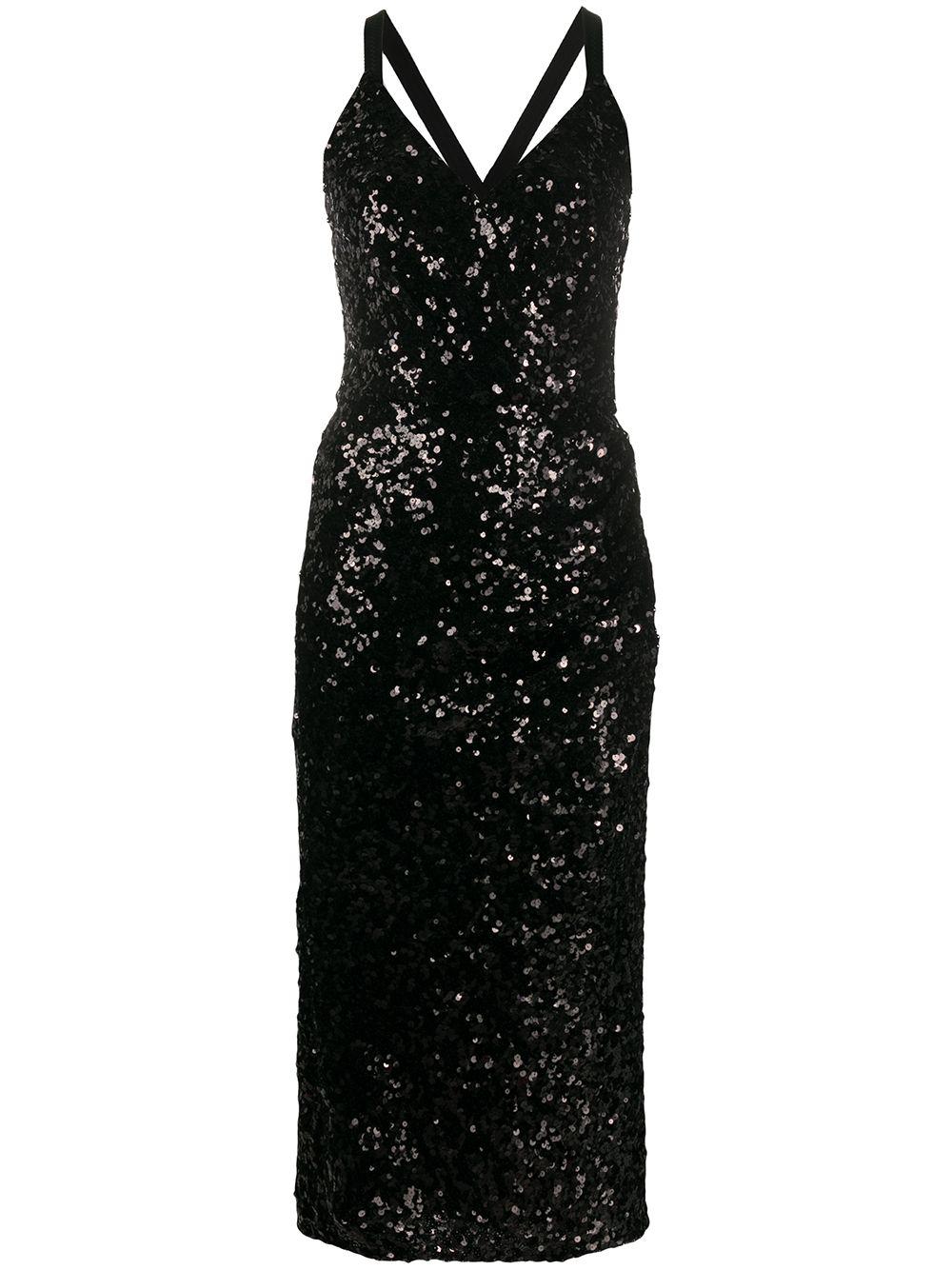 sequinned V-neck midi dress by DOLCE&GABBANA