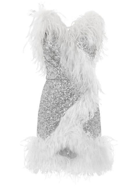 sequinned wrap party dress by DOLCE&GABBANA