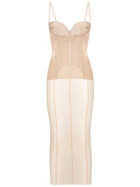 sheer tulle bustier dress by DOLCE&GABBANA
