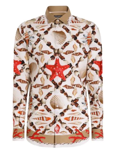 shell-print Martini shirt by DOLCE&GABBANA