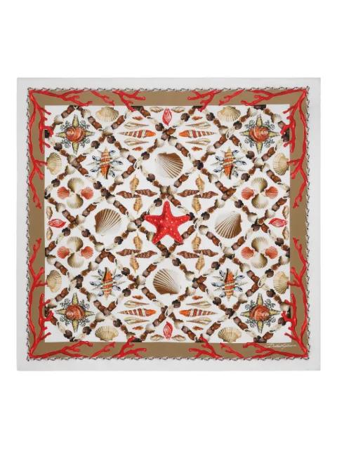 shell-print silk scarf by DOLCE&GABBANA