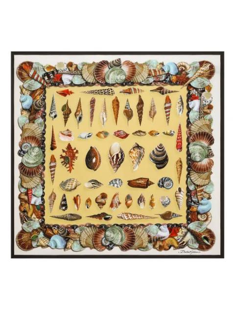 shell-print silk scarf by DOLCE&GABBANA