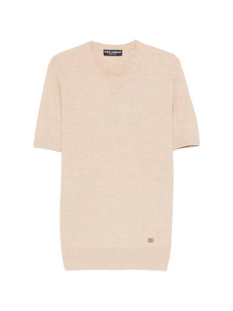 short-sleeve logo-embroidery T-shirt by DOLCE&GABBANA