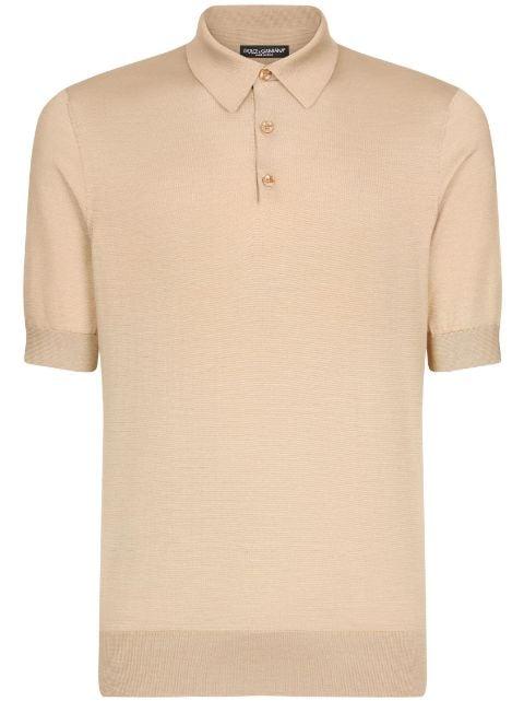 short-sleeve silk polo shirt by DOLCE&GABBANA