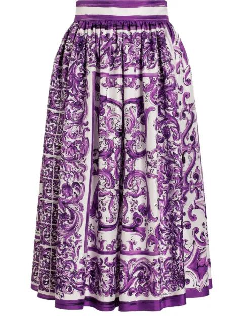 silk midi skirt by DOLCE&GABBANA