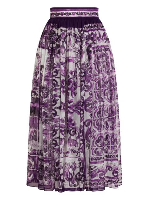 silk midi skirt by DOLCE&GABBANA