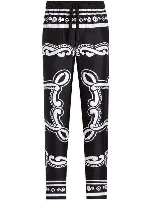 silk pajama pants by DOLCE&GABBANA