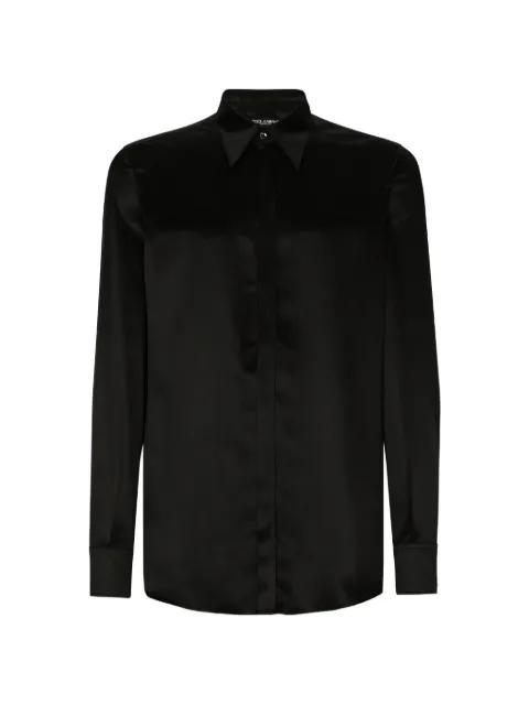 silk satin Martini-fit shirt by DOLCE&GABBANA