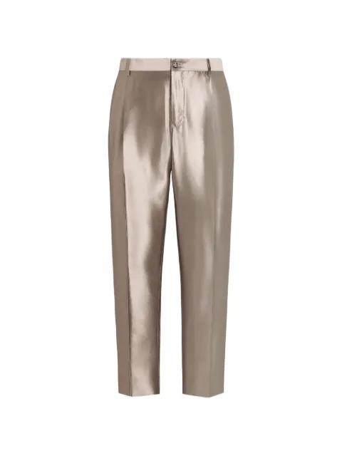 silk shantung trousers by DOLCE&GABBANA