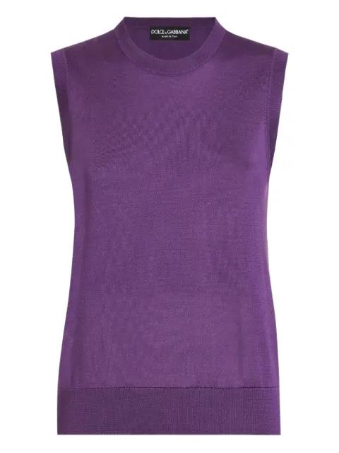 silk tank top by DOLCE&GABBANA