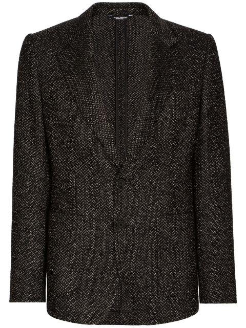 single-breasted bouclé blazer by DOLCE&GABBANA