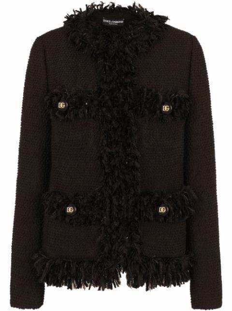 single-breasted bouclé jacket by DOLCE&GABBANA