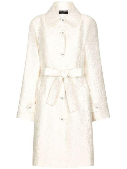 single-breasted brocade coat by DOLCE&GABBANA