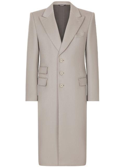 single-breasted cashmere coat by DOLCE&GABBANA