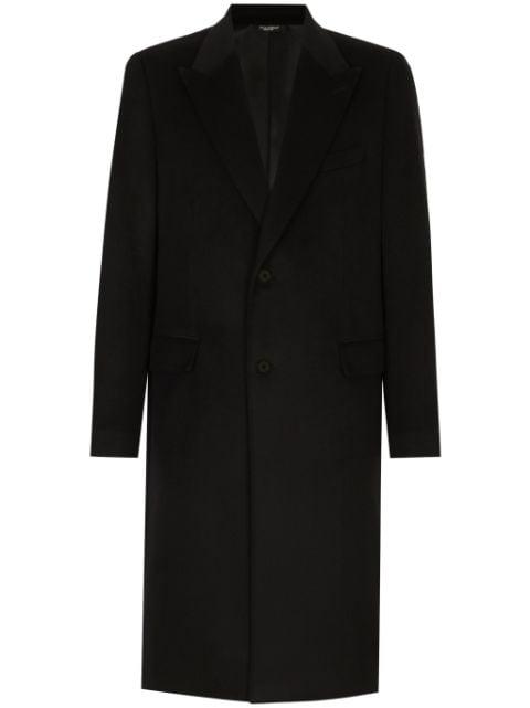 single-breasted cashmere coat by DOLCE&GABBANA