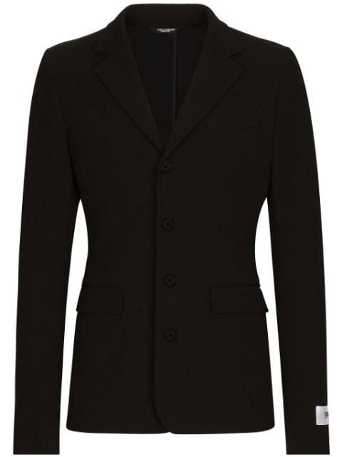 single-breasted cotton-blend blazer by DOLCE&GABBANA
