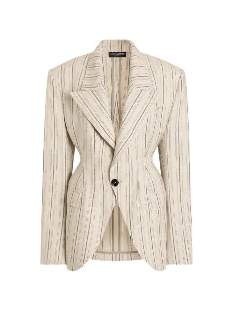 single-breasted jacket in regimental pinstripe by DOLCE&GABBANA