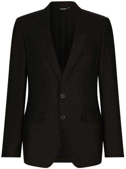 single-breasted linen Taormina blazer by DOLCE&GABBANA