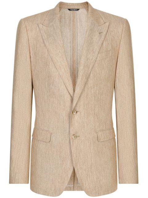 single-breasted linen blazer by DOLCE&GABBANA