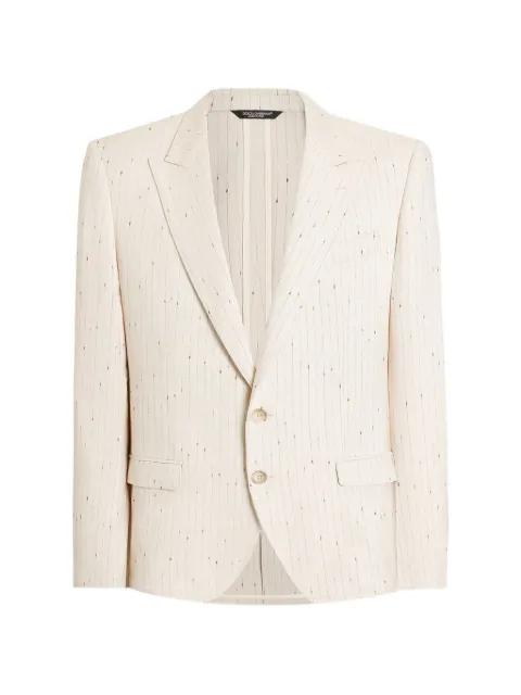 single breasted pinstriped finish jacket by DOLCE&GABBANA