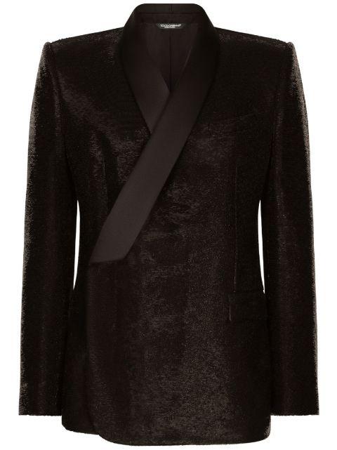 single-breasted sequin blazer by DOLCE&GABBANA