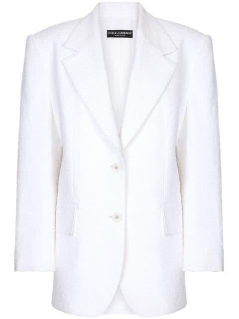 single-breasted tweed blazer by DOLCE&GABBANA