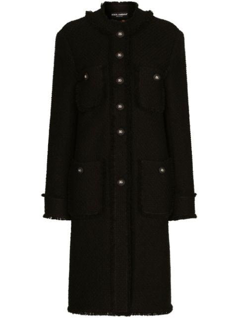 single-breasted tweed coat by DOLCE&GABBANA