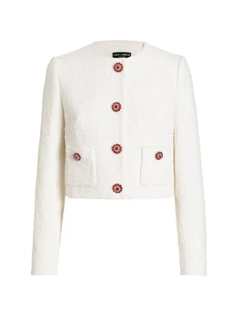 single-breasted tweed jacket by DOLCE&GABBANA