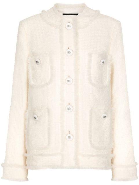 single-breasted tweed jacket by DOLCE&GABBANA
