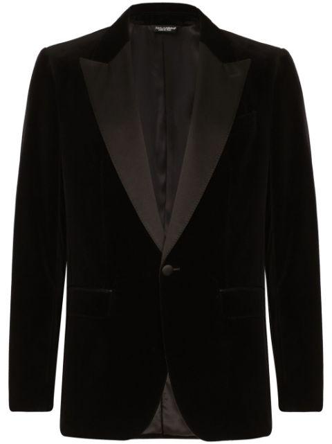 single-breasted velvet blazer by DOLCE&GABBANA