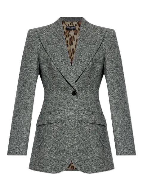 single-button tweed jacket by DOLCE&GABBANA