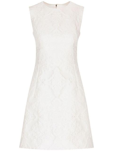 sleeveless patterned-jacquard dress by DOLCE&GABBANA