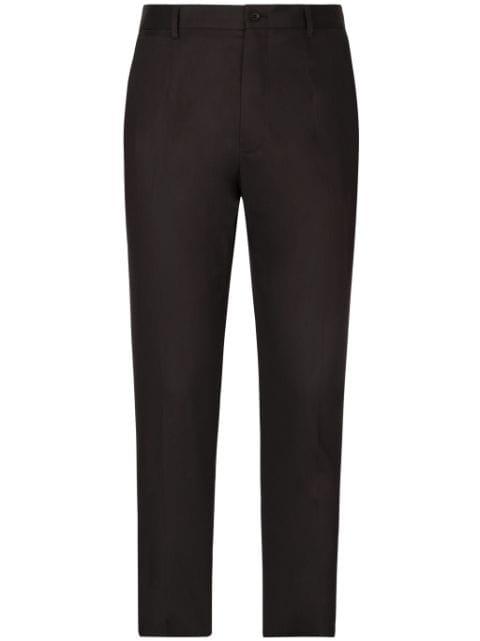 slim-cut cotton trousers by DOLCE&GABBANA