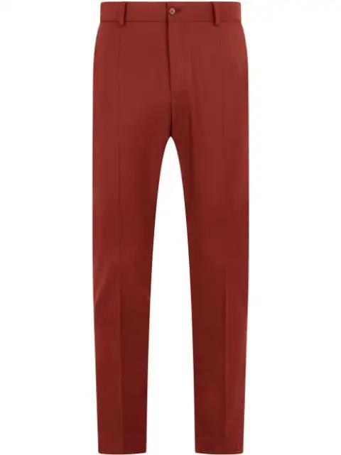 slim-cut stretch-wool trousers by DOLCE&GABBANA