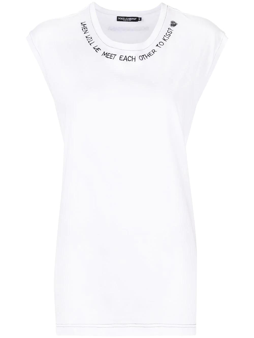 slogan-print tank top by DOLCE&GABBANA