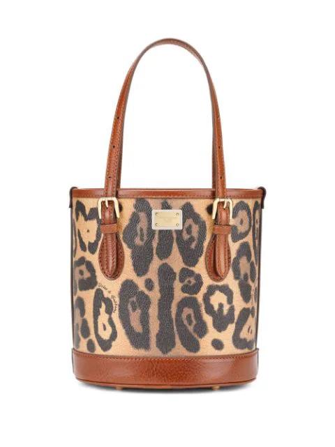 small Crespo leopard-print bucket bag by DOLCE&GABBANA