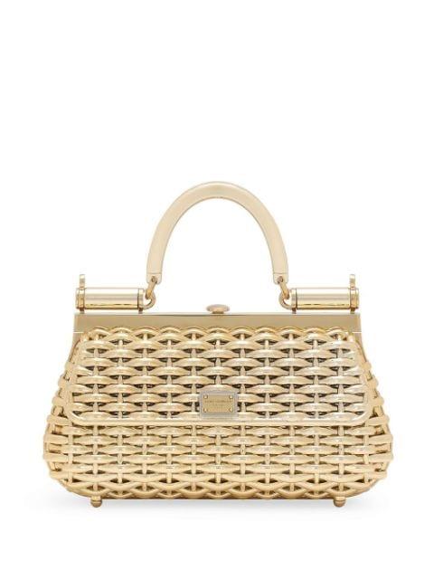 small Sicily interwoven tote bag by DOLCE&GABBANA