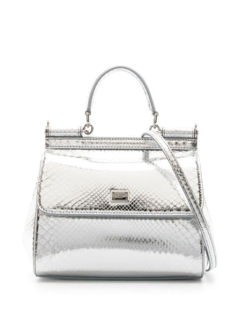 small Sicily metallic tote bag by DOLCE&GABBANA