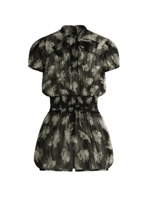 small flower bouquet-print chiffon jumpsuit by DOLCE&GABBANA