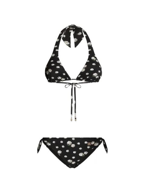 small rose-print bikini by DOLCE&GABBANA