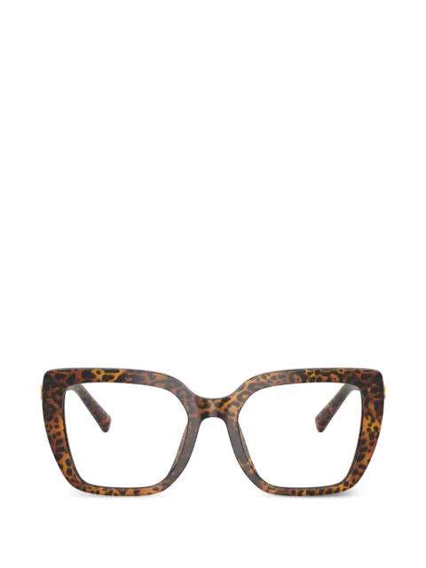 square-frame animal-print glasses by DOLCE&GABBANA