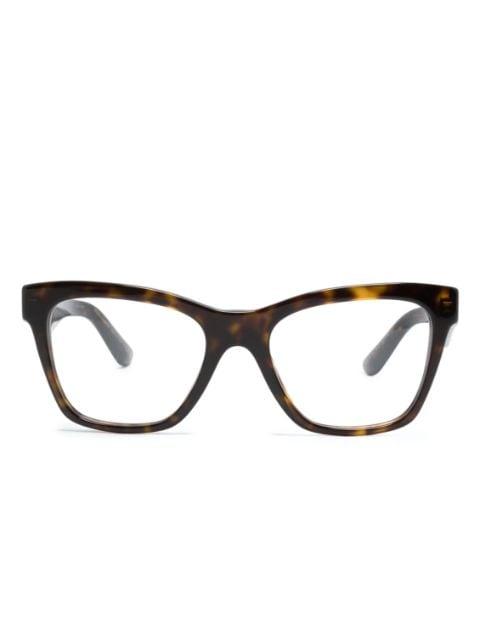 square-frame clear-lenses glasses by DOLCE&GABBANA