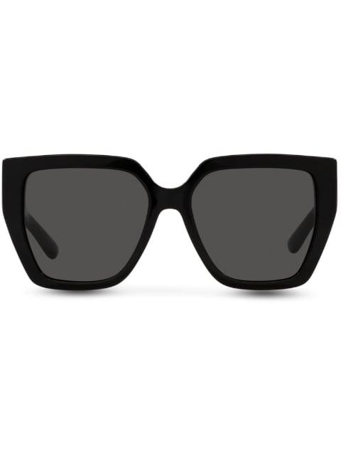 square-frame logo-arm sunglasses by DOLCE&GABBANA
