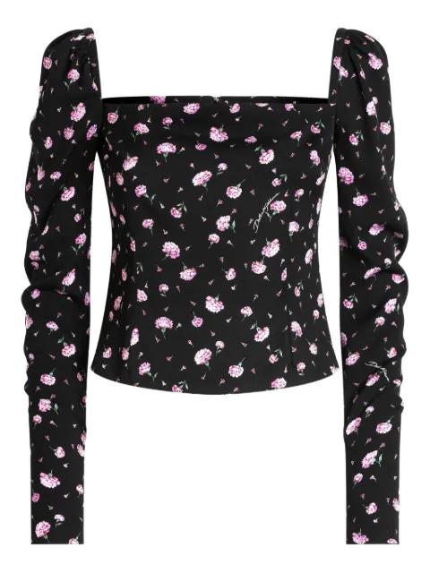 square-neck floral blouse by DOLCE&GABBANA