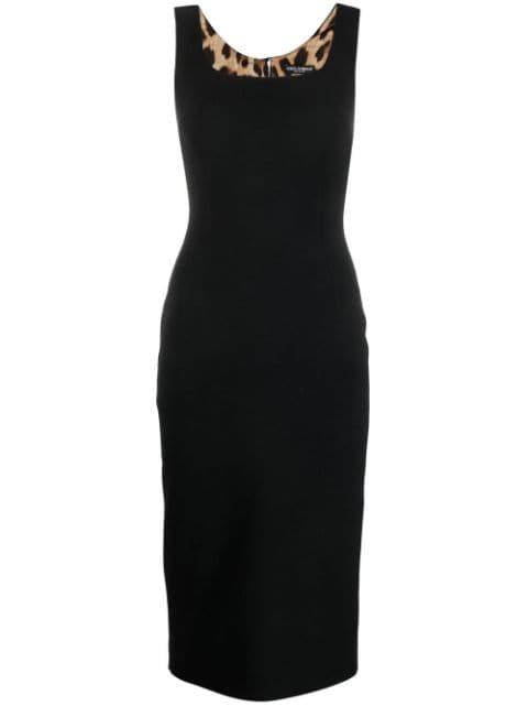 square-neck midi dress by DOLCE&GABBANA