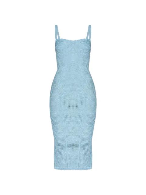 square-neck sleeveless midi dress by DOLCE&GABBANA